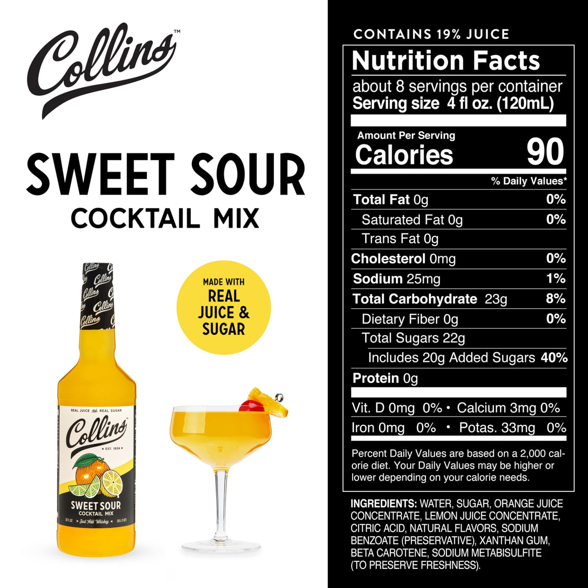 Collins Sweet and Sour batch pitcher setup ideal for crowd-friendly drinks.