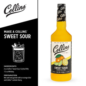Collins Sweet and Sour pour demonstrates easy mixing and steady stream.