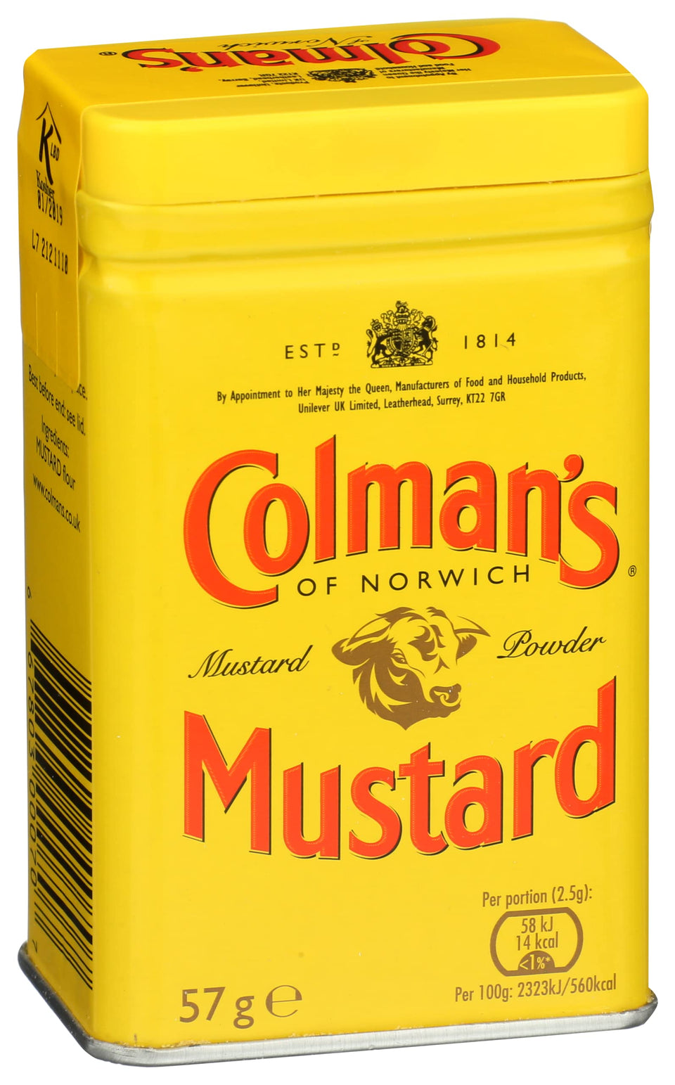 Colman’s dry mustard powder three-pack ready for bold rubs and sauces.