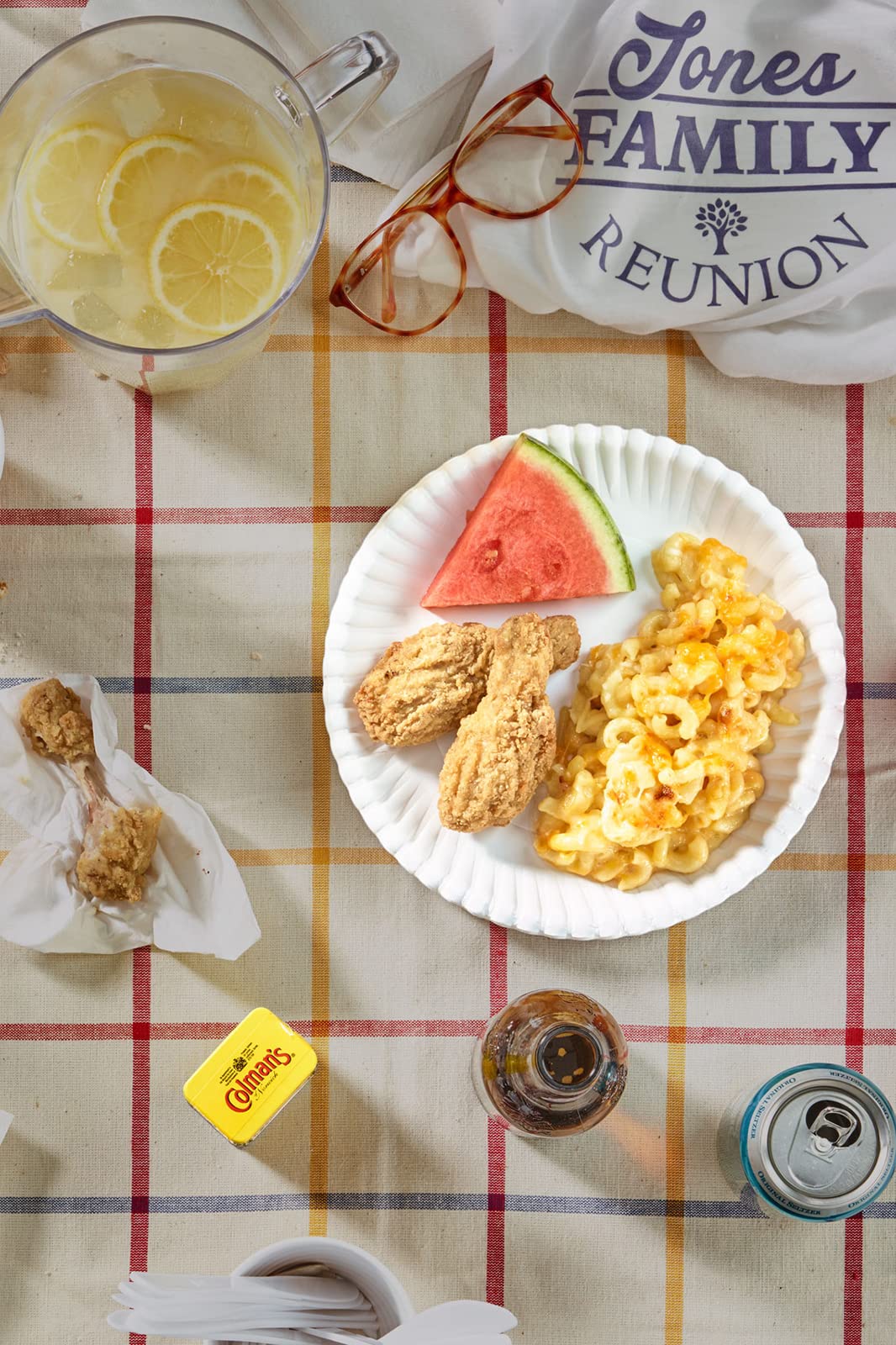 Colman's mustard powder added to dips and dressings for quick flavor