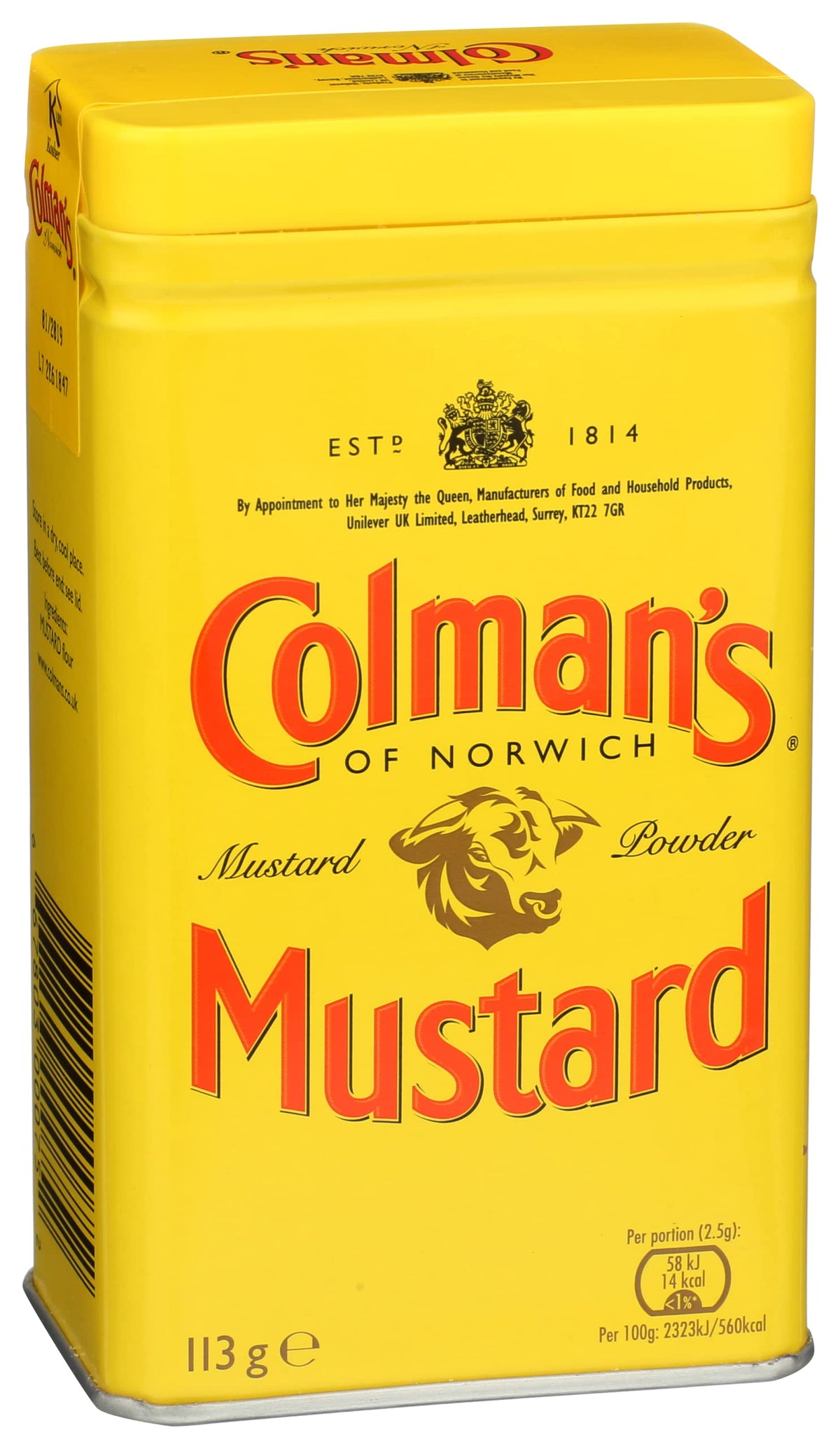 Colman's Dry Mustard Powder two-pack front label for pantry-flavor convenience