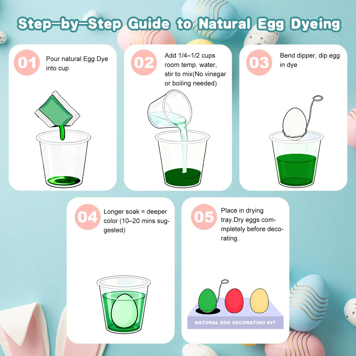 COLMIUX egg holders keep eggs steady during dipping