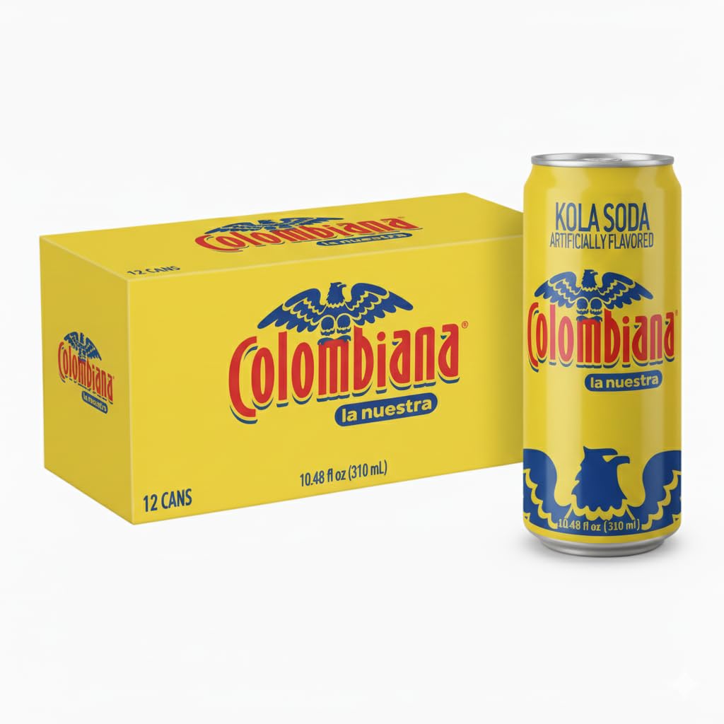 Colombiana Soda 12-pack cans provide a refreshing, shareable beverage for meals and gatherings.