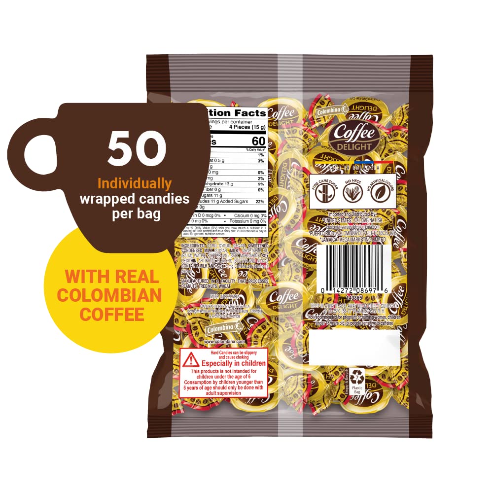 Colombina Coffee Delight individually wrapped candies ideal for sharing at the office.