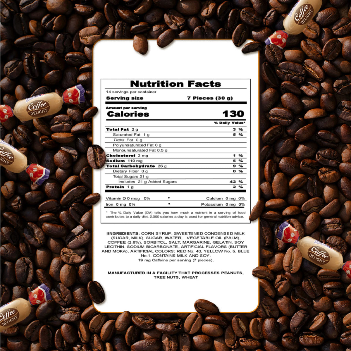 Colombina Coffee Delight on office desk makes a quick caffeine pick-me-up.