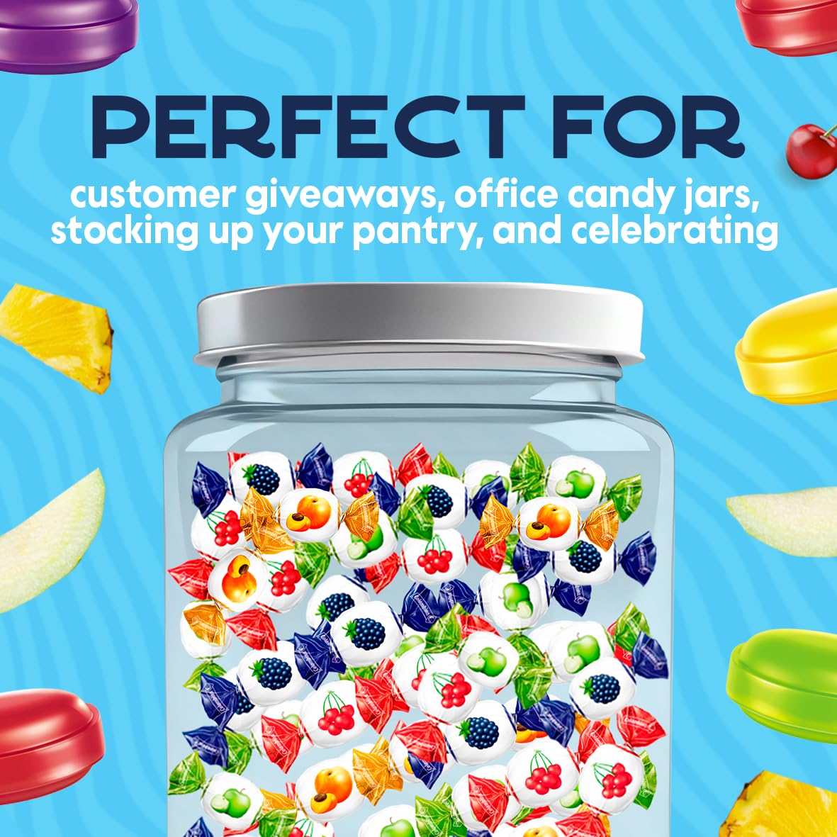Colombina Delicate Fruit Drops individually wrapped candies for sharing.