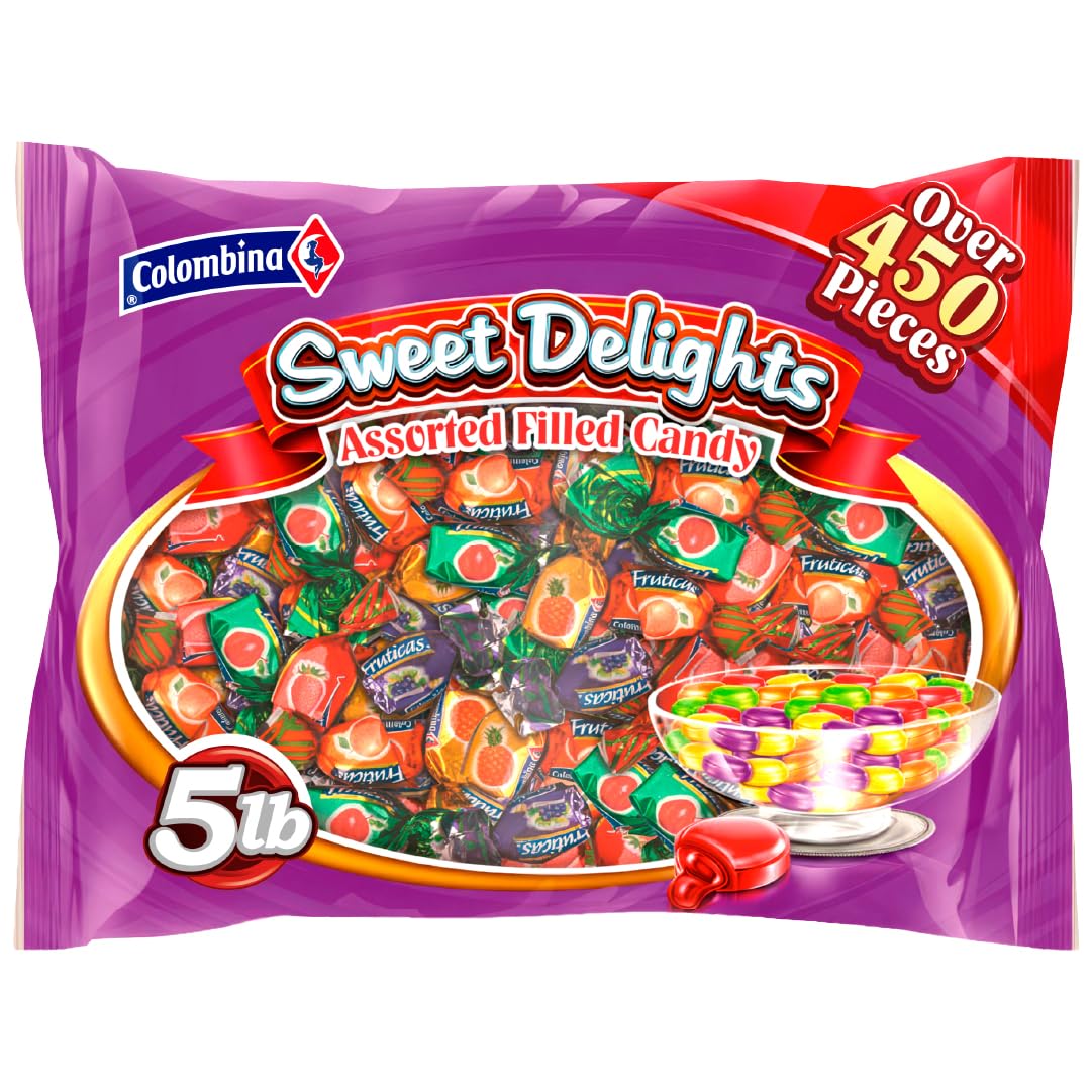 Colombina Sweet Delights rainbow pack front view, vibrant party candy option