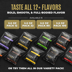 Colonial Coffee value pack box highlighting savings and freshness.