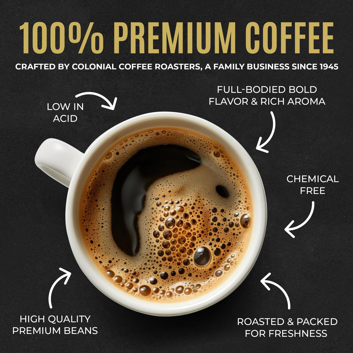 Colonial International Coffee bulk option for offices, hotels, and events with consistent flavor.