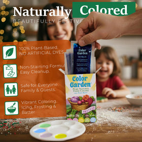 Color Garden liquid dye packets provide mess-free, consistent color for frostings and batters.