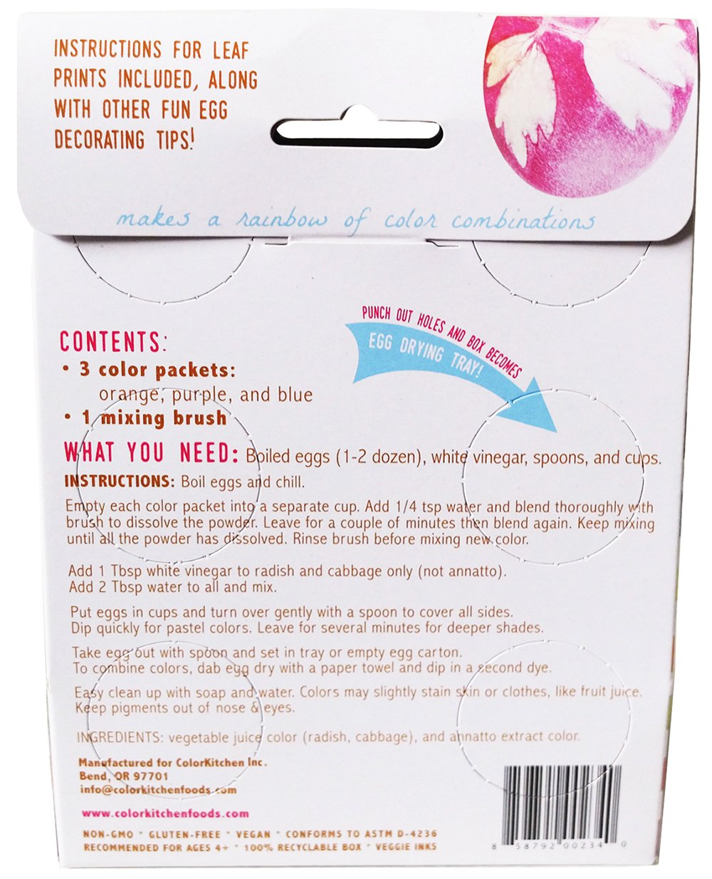 ColorKitchen mixing brush with dyes for easy egg decorating.