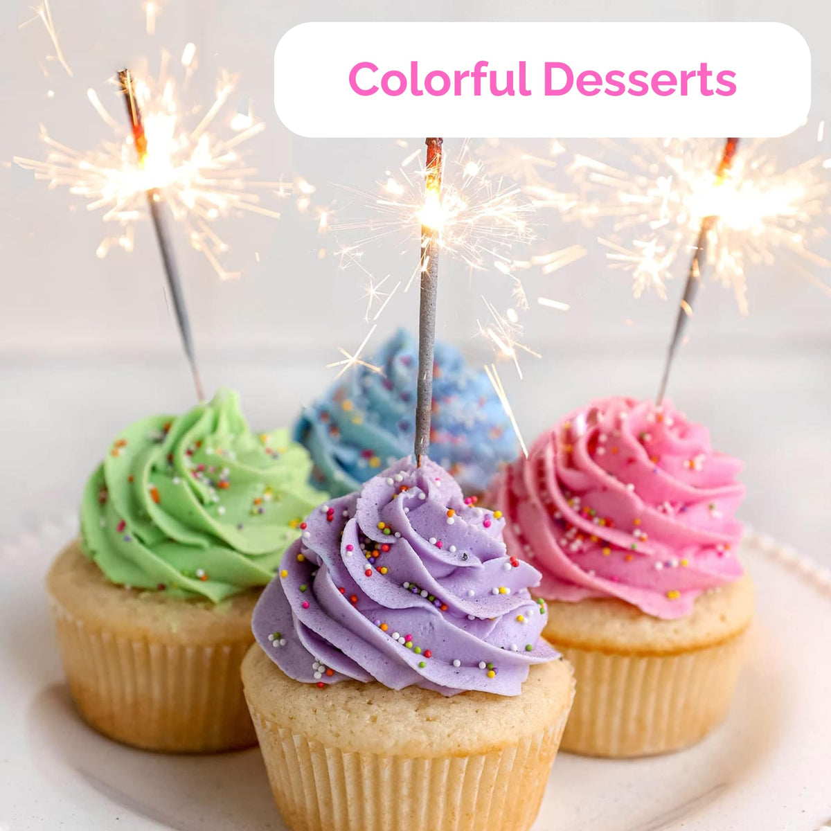 COLOR KITCHEN orange color powder packet sparks sunny shades in batters and frostings.