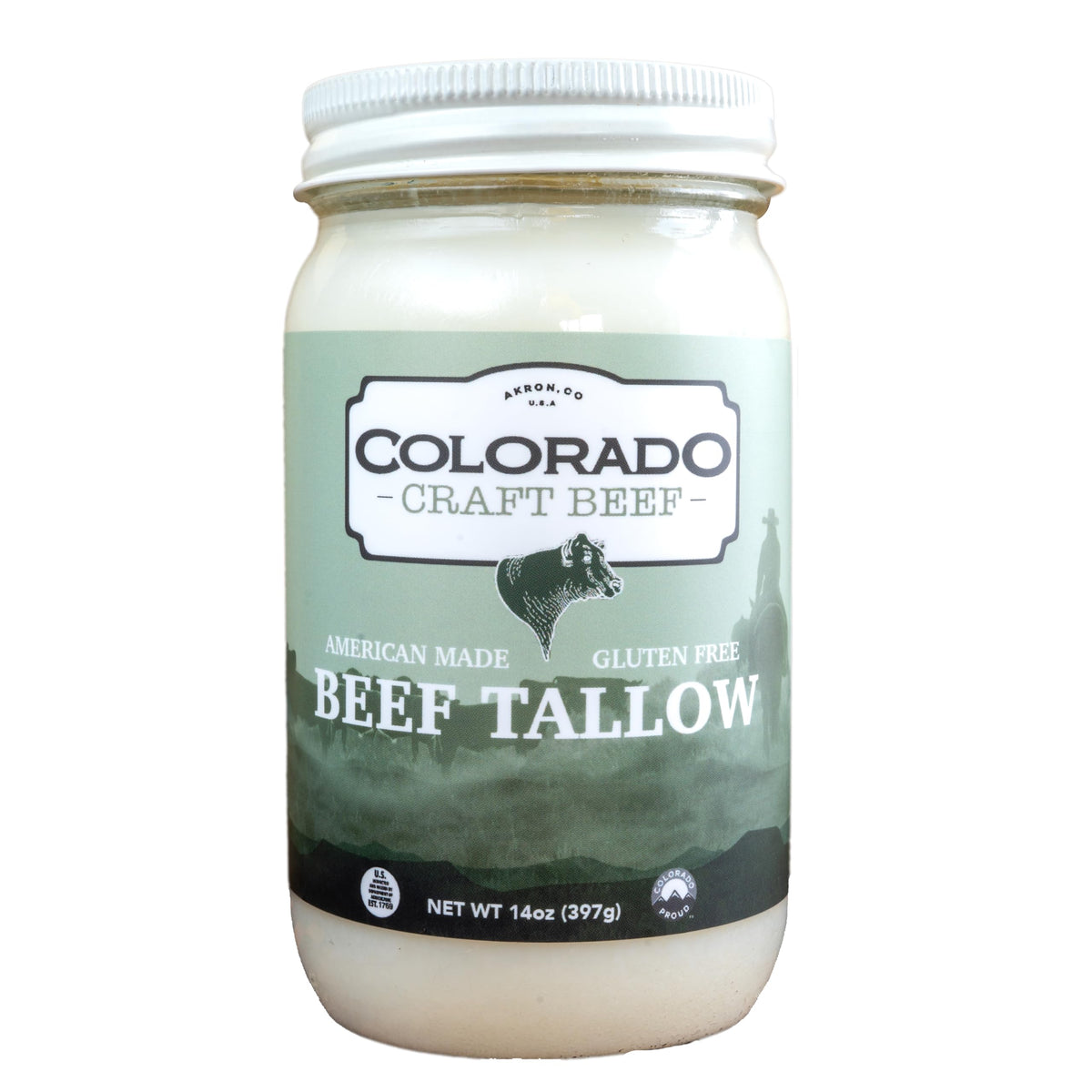 Colorado Craft Beef Tallow bottle ready for high-heat cooking and keto-friendly meals.