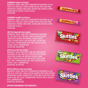 Colorful candies spill from the box, inviting sharing during holidays.