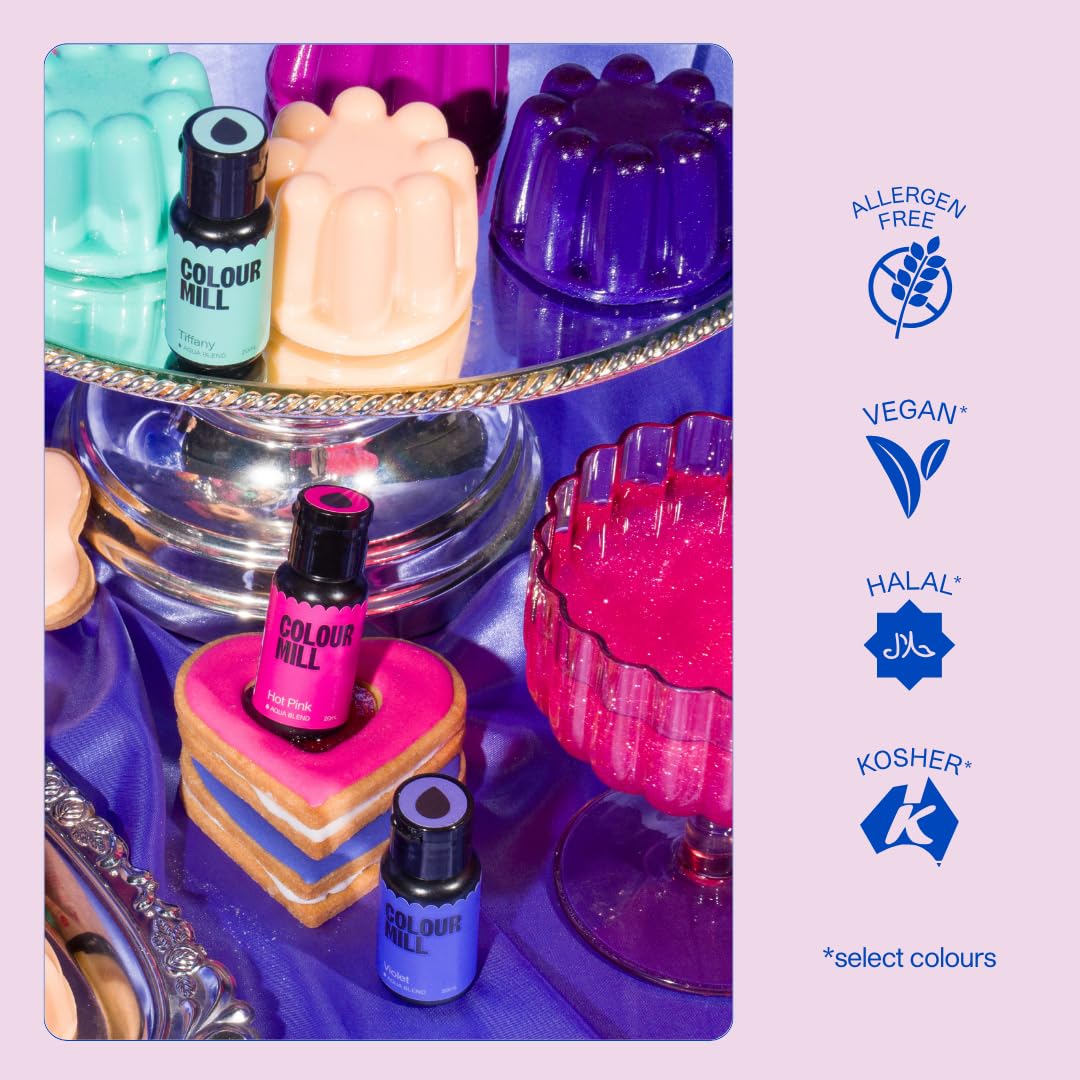 Colour Mill Botanical Pack Aqua Blend application desserts demonstrates versatile uses.