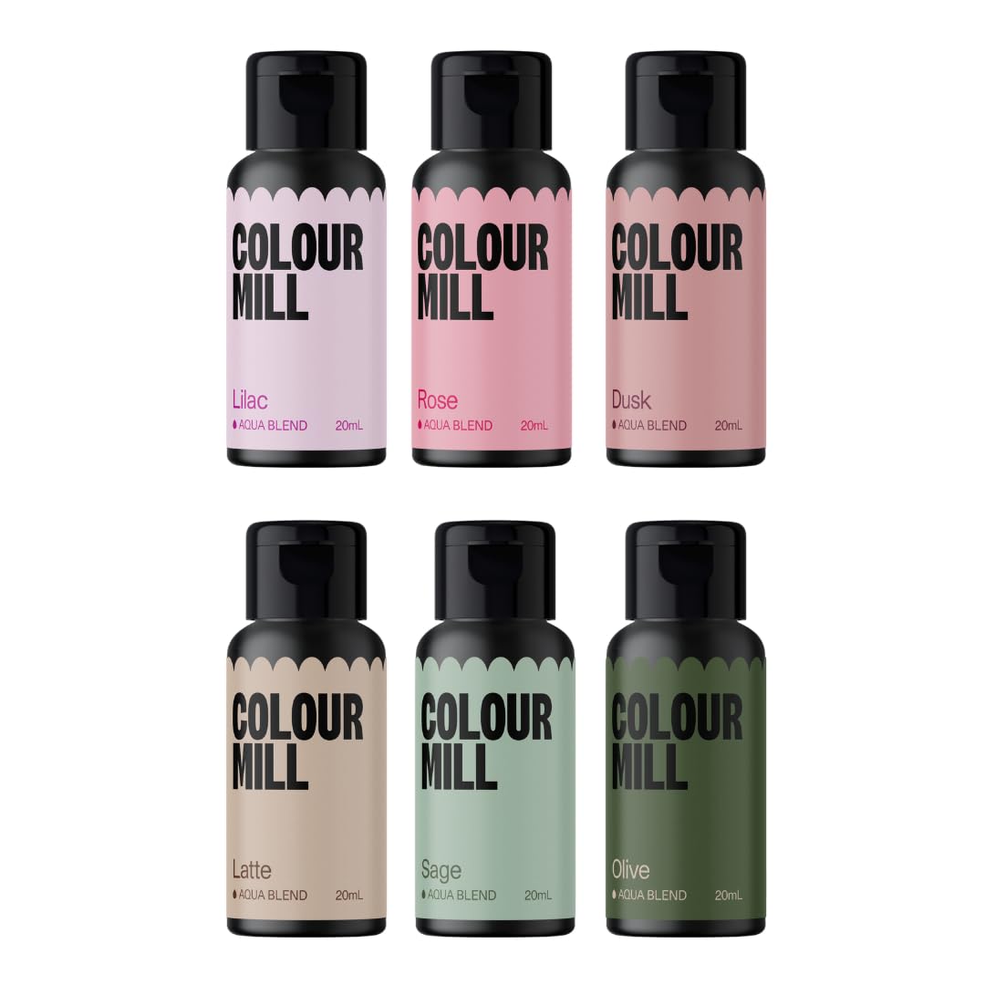 Colour Mill Botanical Pack Aqua Blend Dusk swirls on frosting for vibrant, oil-free color.