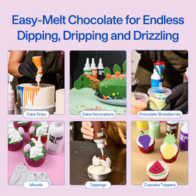 Colour Mill Chocolate Drip Easy-Melt cake-decoration finish on cake pops.