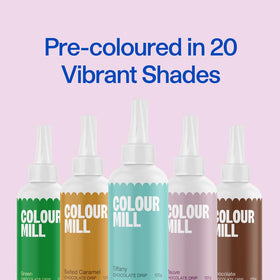 Colour Mill Chocolate Drip Easy-Melt bottle melt process for quick usage.