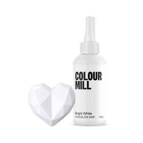 Colour Mill Chocolate Drip Easy-Melt bottle pour for smooth, even drips on desserts.