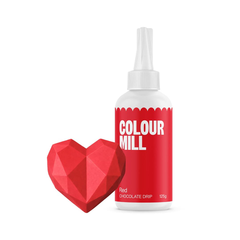 Colour Mill Chocolate Drip Easy-Melt bottle red for silky, even pours