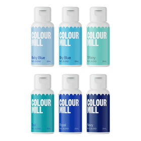 Colour Mill Baby Blue oil-based coloring bottle for vibrant cake decorating and smooth dispersion