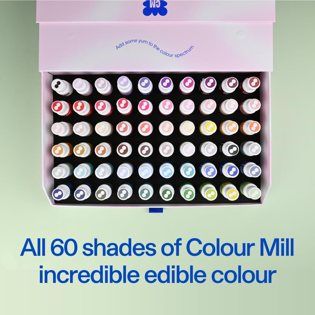 Colour Mill oil-based coloring ganache tint yields glossy chocolatey shades