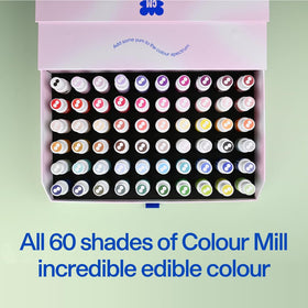 Colour Mill oil-based coloring ganache tint yields glossy chocolatey shades