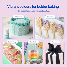 Colour Mill oil-based red color enhances buttercream texture and shine.