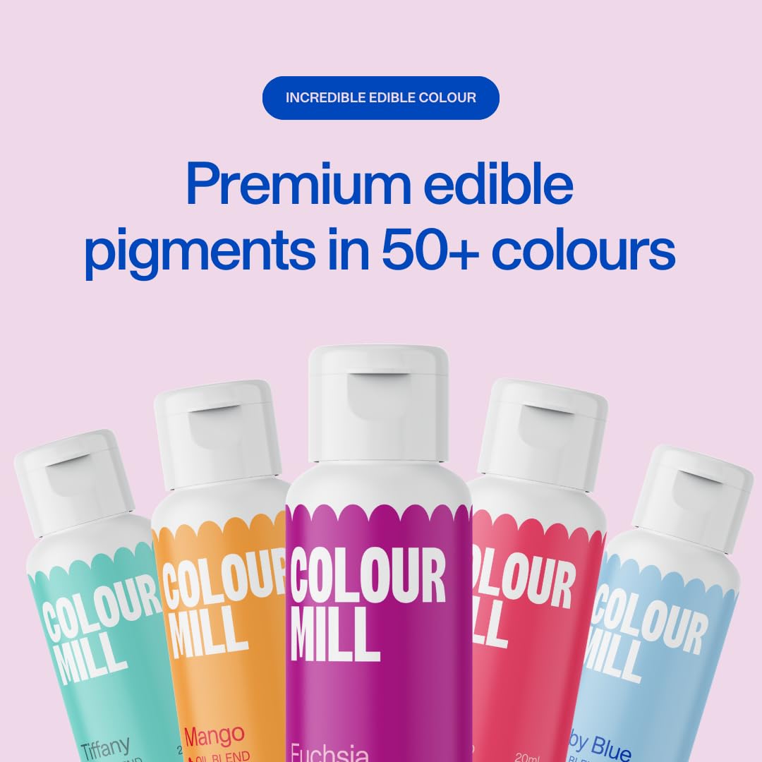 Colour Mill red oil-based color creates vivid fondant shading.