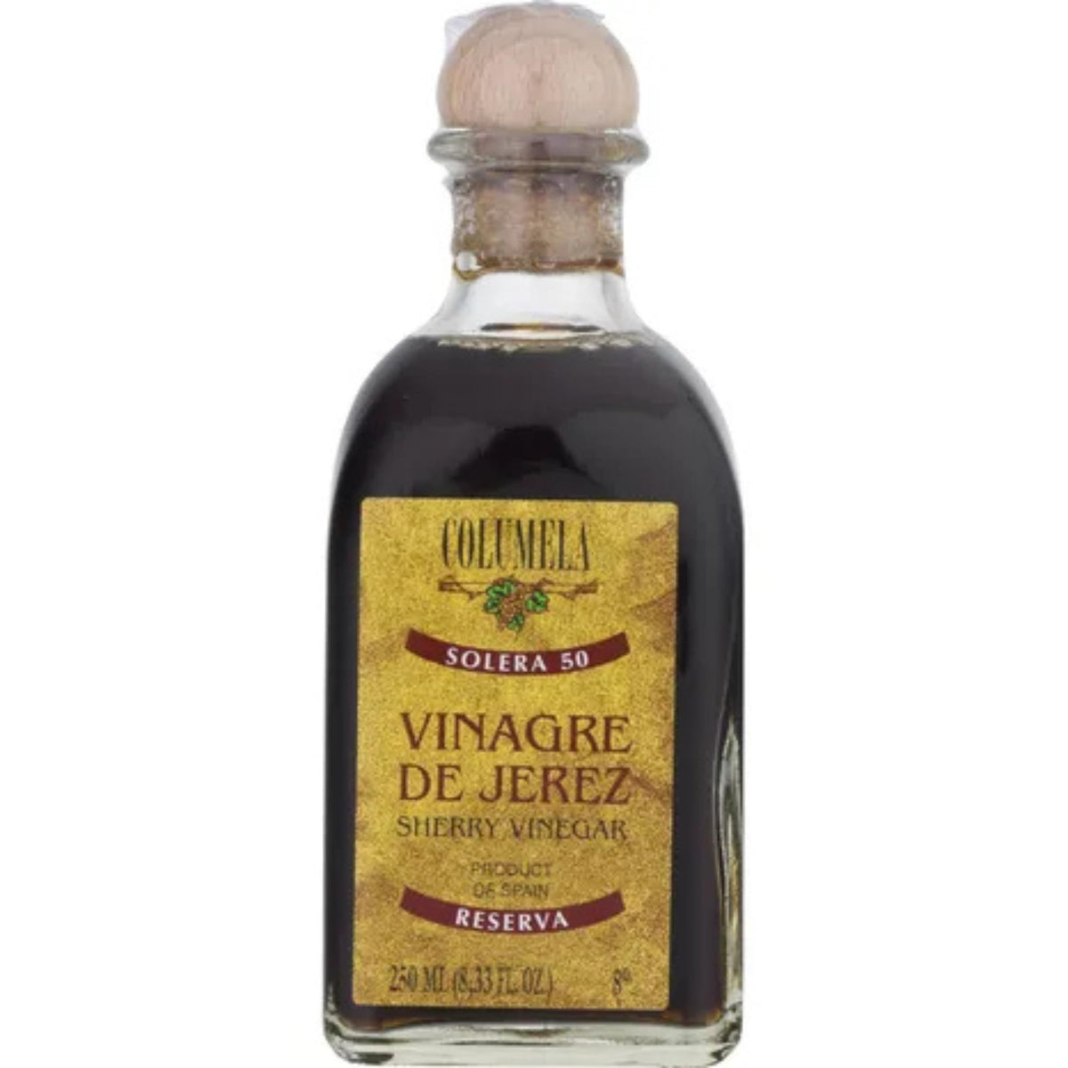 Columela 50-year bottle with ultra-premium sherry vinegar for refined dressings