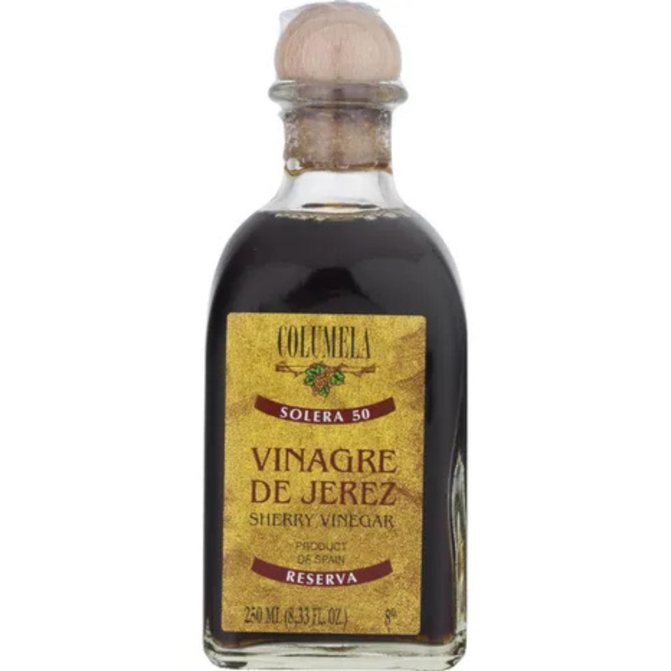 Columela 50-year bottle with ultra-premium sherry vinegar for refined dressings