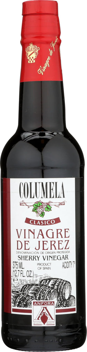 Columela Classic Sherry Vinegar bottle on display, ready to elevate everyday cooking.