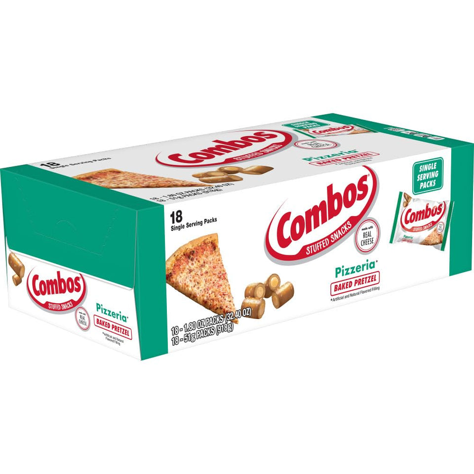 COMBOS Pizzeria Snacks cheese-filled pretzel bag for quick grab-and-go satisfaction