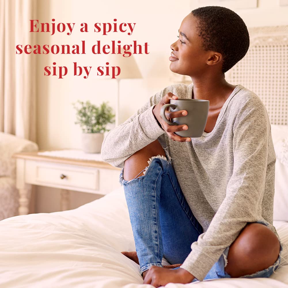 Comfort and Joy tea infuses black tea with apple bits for a balanced, comforting sip.