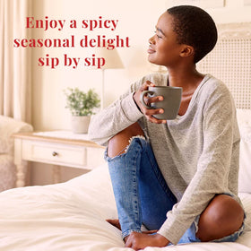 Comfort and Joy tea infuses black tea with apple bits for a balanced, comforting sip.