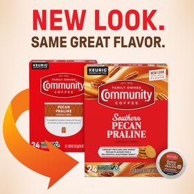 Community Coffee 24-count pack showing convenient pod solution.