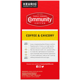 Community Coffee packaging on a counter invites fast daily caffeine routines.