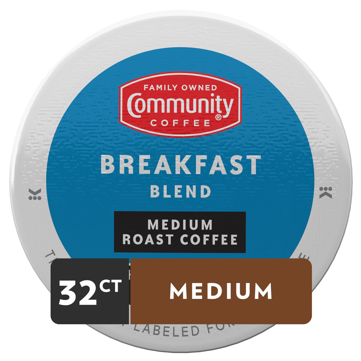 Community Coffee Breakfast Blend box with convenient pods for busy mornings.
