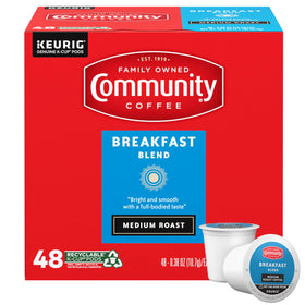 Community Coffee Breakfast Blend pod ready for a smooth morning cup