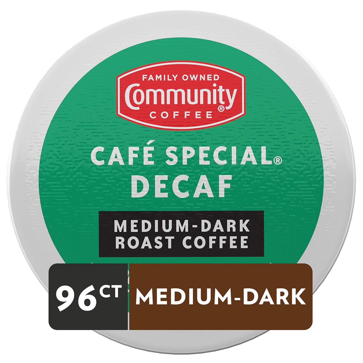 Close-up of Cafe Special Decaf pods showing quality and aroma.