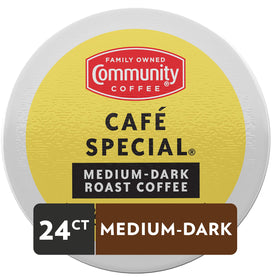 K-Cup pods by Community Coffee Café Special on shelf for fast, consistent cups