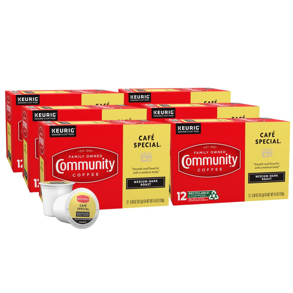 Community Coffee Café Special K-Cup front view, convenient single-serve coffee