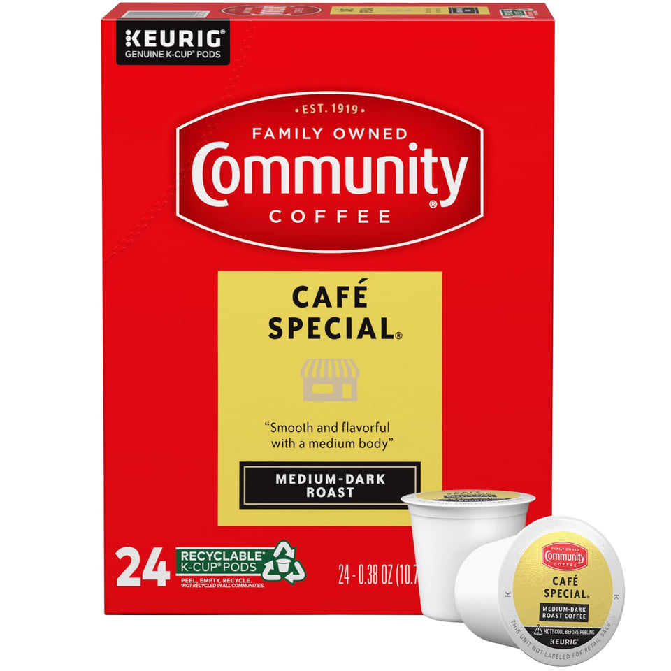 Community Coffee Café Special pod pack for quick home brews with café flavor