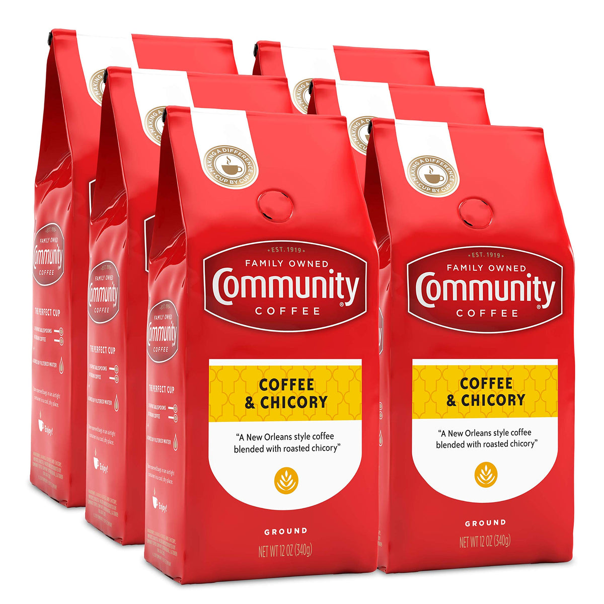 Community Coffee Chicory bag with ground blend for bold mornings