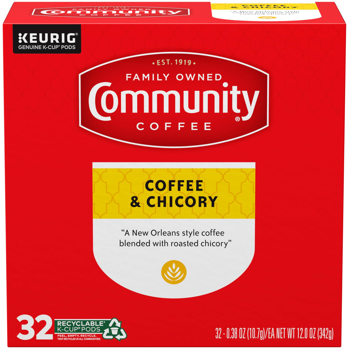 Community Coffee chicory blend aroma enhances rituals with warm, balanced sweetness.