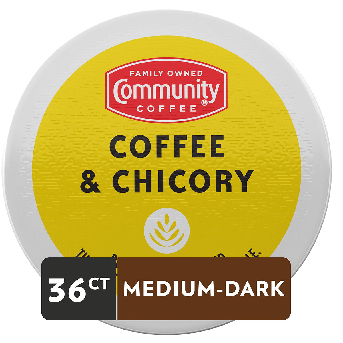 Community Coffee & Chicory Keurig 2.0-compatible pods for easy brewing.