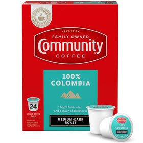 Community Coffee Colombia pods pack ready for fast Keurig brewing
