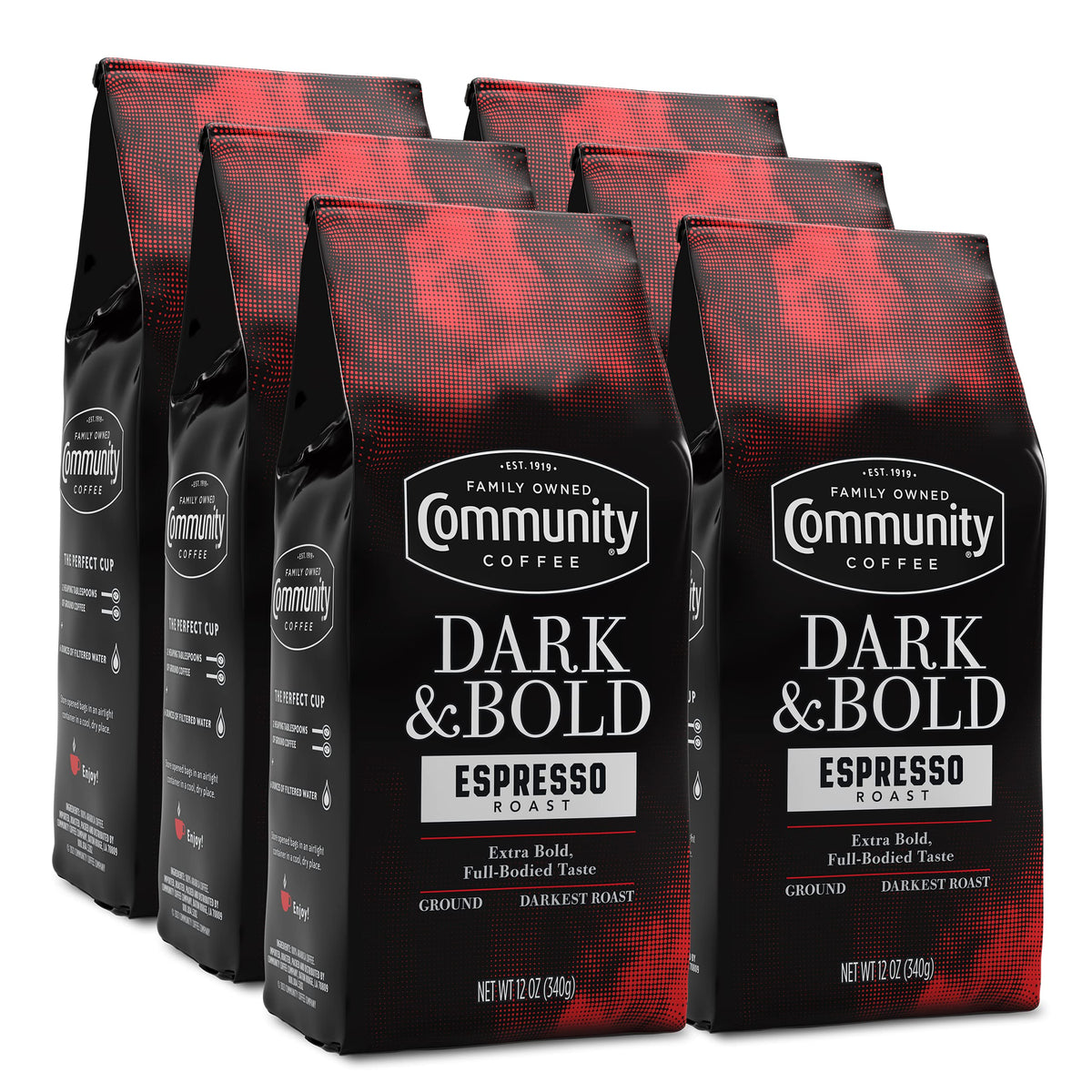 Community Coffee dark bold espresso roast 72oz pack – rich aroma ideal for drip brewing