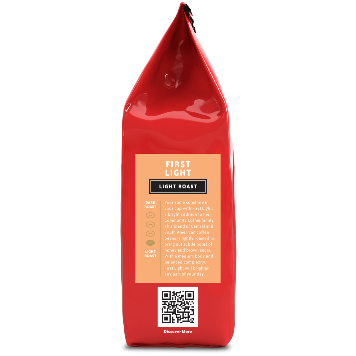 Pour-over-ready First Light grounds delivering bright honey notes and balanced body.