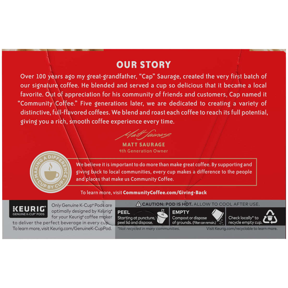 Hazelnut Creme pods show arabica beans for quick brewing